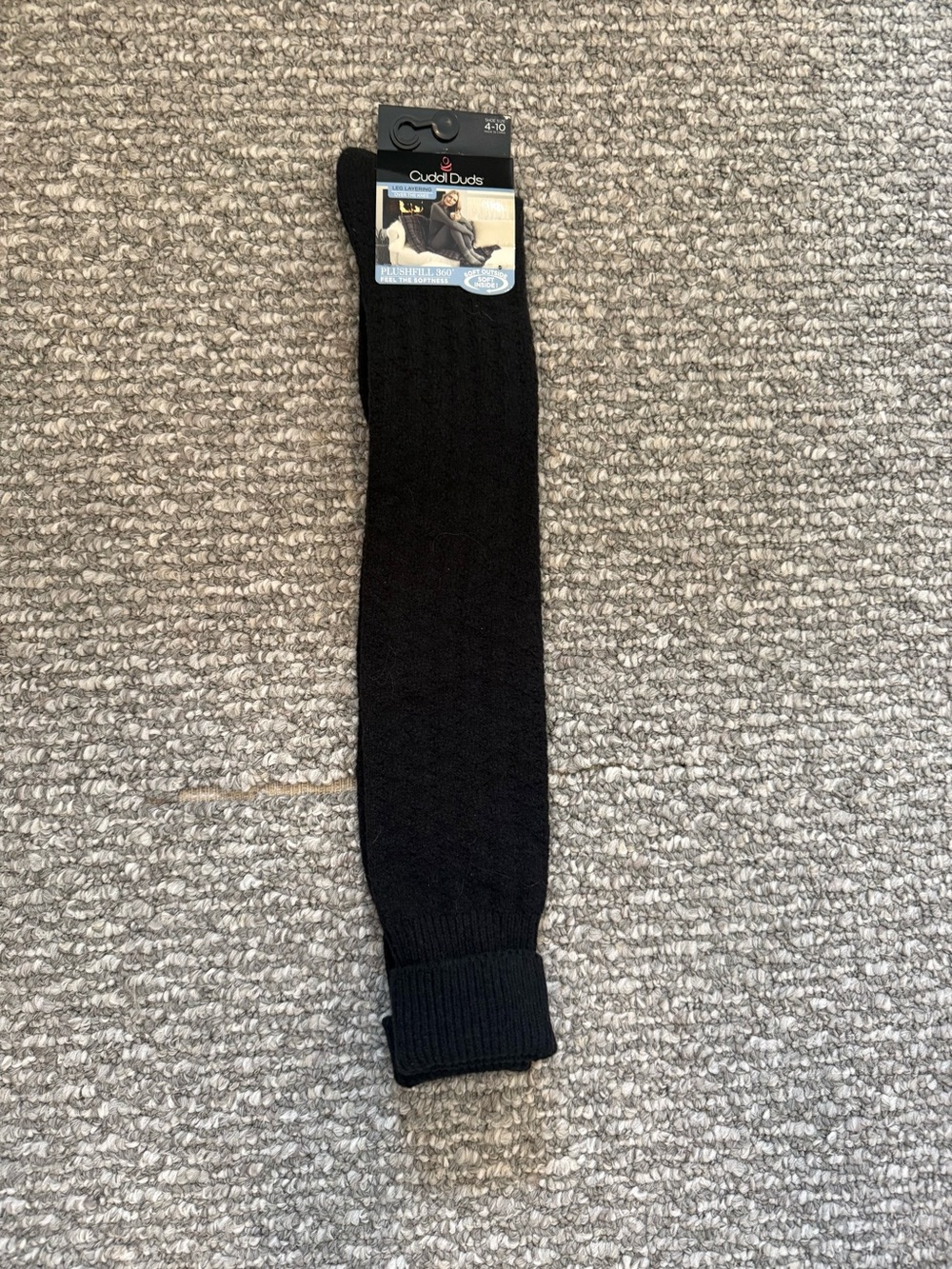 Cuddl Duds Black Over-the-Calf Women's Socks